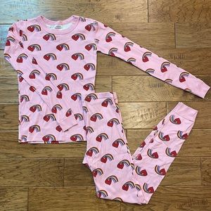 Hanna Andersson Long John Rainbow Pajamas Size 14